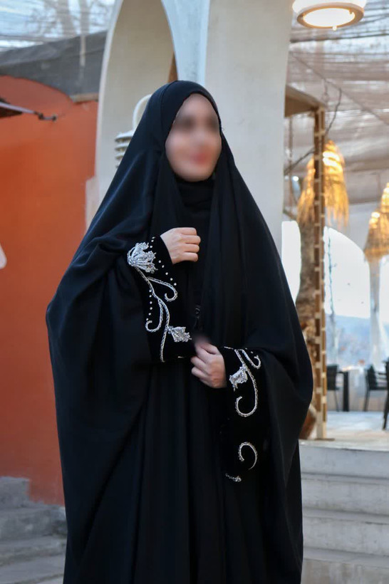 چادر عربی آستین اشرافی طرح الناز
