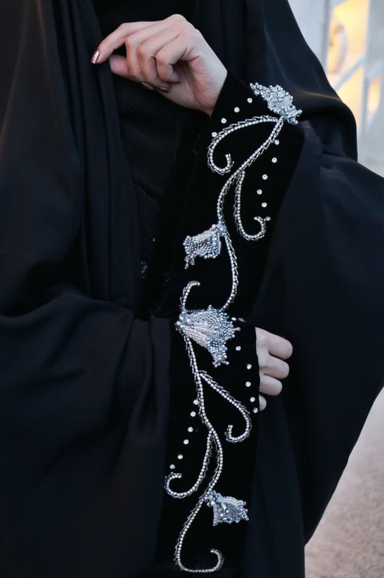 چادر عربی آستین اشرافی طرح الناز